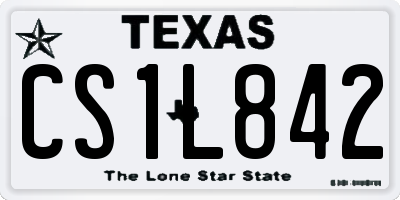 TX license plate CS1L842