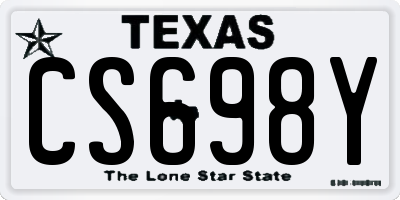 TX license plate CS698Y