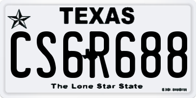 TX license plate CS6R688