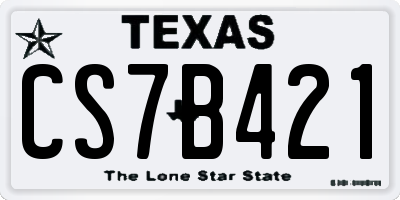 TX license plate CS7B421