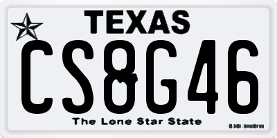 TX license plate CS8G46