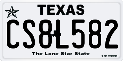 TX license plate CS8L582