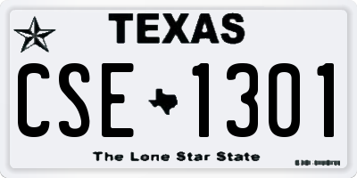 TX license plate CSE1301