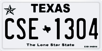 TX license plate CSE1304