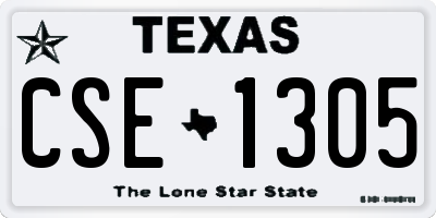 TX license plate CSE1305