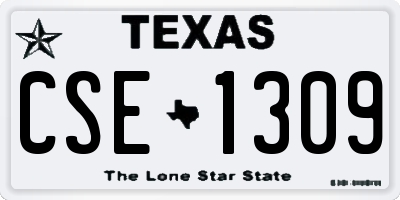 TX license plate CSE1309