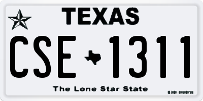 TX license plate CSE1311
