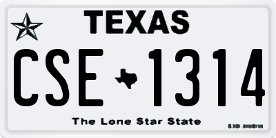 TX license plate CSE1314