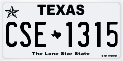 TX license plate CSE1315