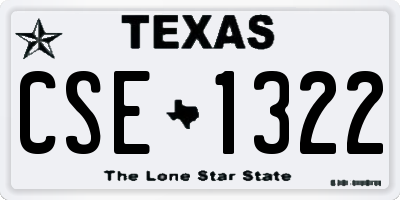 TX license plate CSE1322