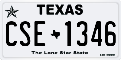 TX license plate CSE1346