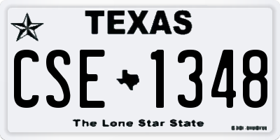 TX license plate CSE1348