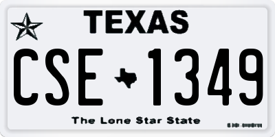 TX license plate CSE1349