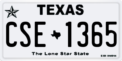 TX license plate CSE1365