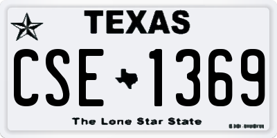 TX license plate CSE1369