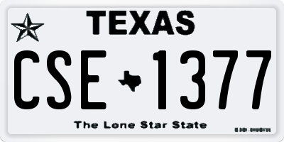 TX license plate CSE1377
