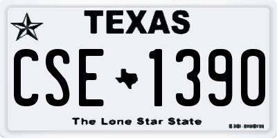 TX license plate CSE1390