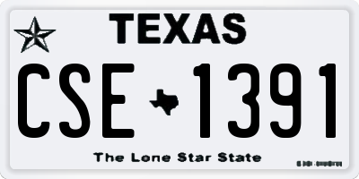 TX license plate CSE1391