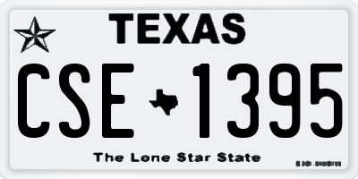 TX license plate CSE1395