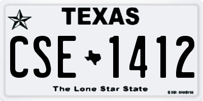 TX license plate CSE1412
