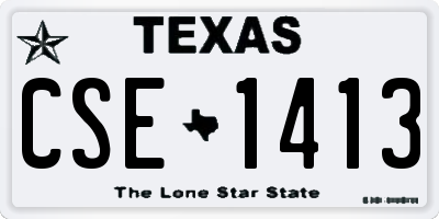TX license plate CSE1413