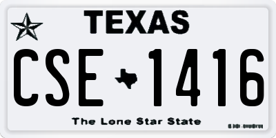 TX license plate CSE1416