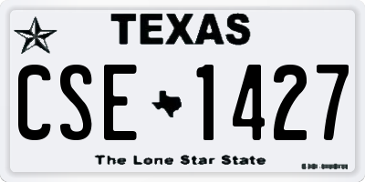 TX license plate CSE1427