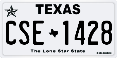 TX license plate CSE1428