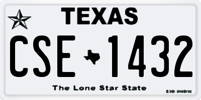 TX license plate CSE1432
