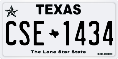 TX license plate CSE1434