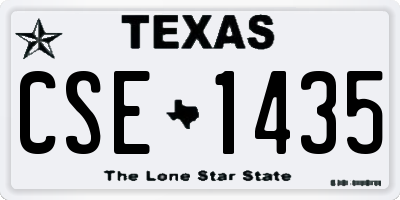 TX license plate CSE1435
