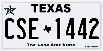 TX license plate CSE1442