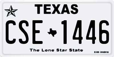 TX license plate CSE1446