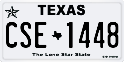 TX license plate CSE1448
