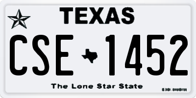 TX license plate CSE1452