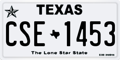 TX license plate CSE1453
