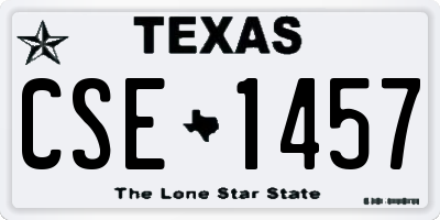 TX license plate CSE1457