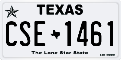 TX license plate CSE1461