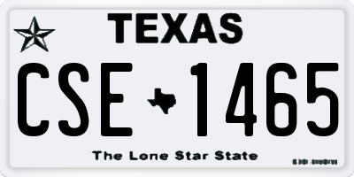 TX license plate CSE1465