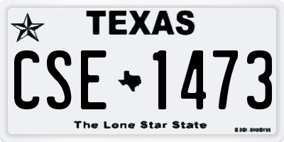 TX license plate CSE1473