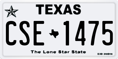 TX license plate CSE1475