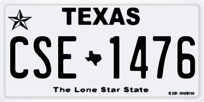 TX license plate CSE1476
