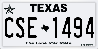 TX license plate CSE1494