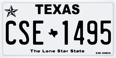 TX license plate CSE1495
