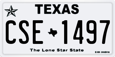 TX license plate CSE1497