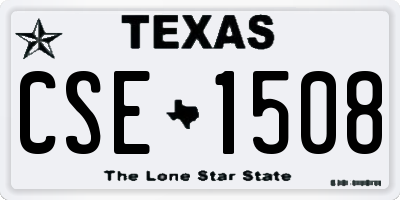 TX license plate CSE1508