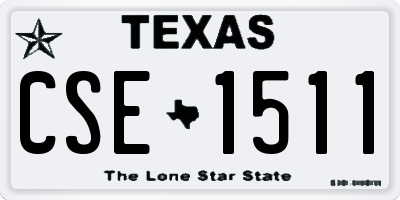 TX license plate CSE1511