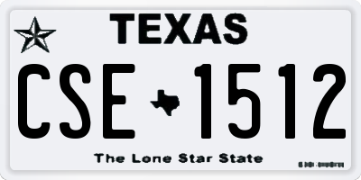 TX license plate CSE1512
