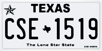 TX license plate CSE1519