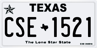 TX license plate CSE1521